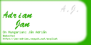 adrian jan business card