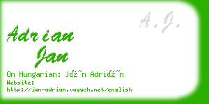 adrian jan business card